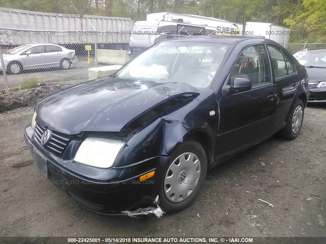 3VWRC29M1YM162497 - 2000 VOLKSWAGEN JETTA GL BLUE photo 2