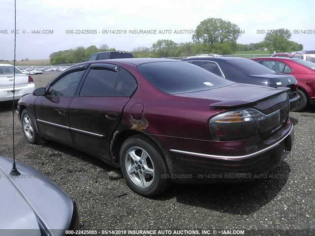 1G2HX54K614249957 - 2001 PONTIAC BONNEVILLE SE BURGUNDY photo 3