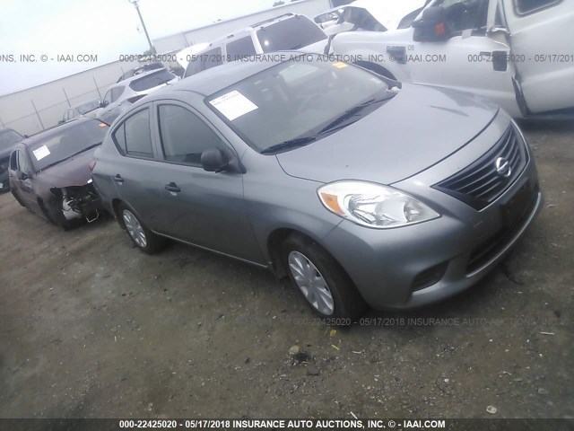 3N1CN7AP5CL945913 - 2012 NISSAN VERSA S/SV/SL GRAY photo 1