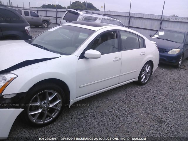 1N4BA41E17C834218 - 2007 NISSAN MAXIMA SE/SL WHITE photo 2