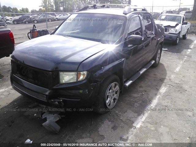 2HJYK16566H500749 - 2006 HONDA RIDGELINE RTL BLACK photo 2