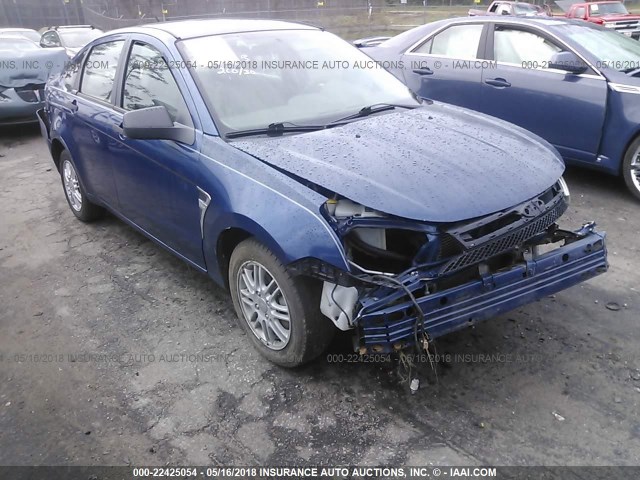 1FAHP35N58W254547 - 2008 FORD FOCUS SE/SEL/SES BLUE photo 1