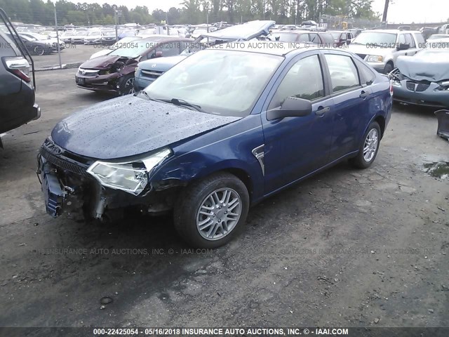 1FAHP35N58W254547 - 2008 FORD FOCUS SE/SEL/SES BLUE photo 2