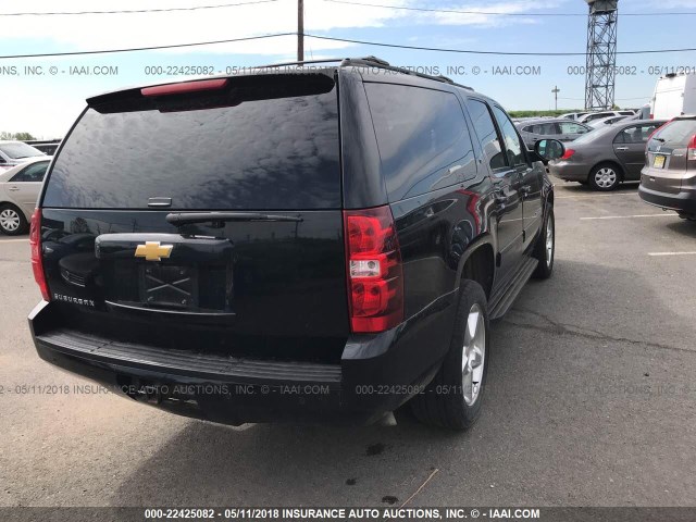 1GNSKJE71ER178105 - 2014 CHEVROLET SUBURBAN K1500 LT BLACK photo 4