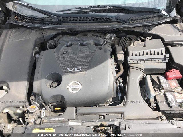 1N4AA5AP7AC873759 - 2010 NISSAN MAXIMA S/SV BLACK photo 9