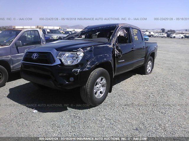 3TMJU4GN9EM166426 - 2014 TOYOTA TACOMA DOUBLE CAB PRERUNNER BLACK photo 2