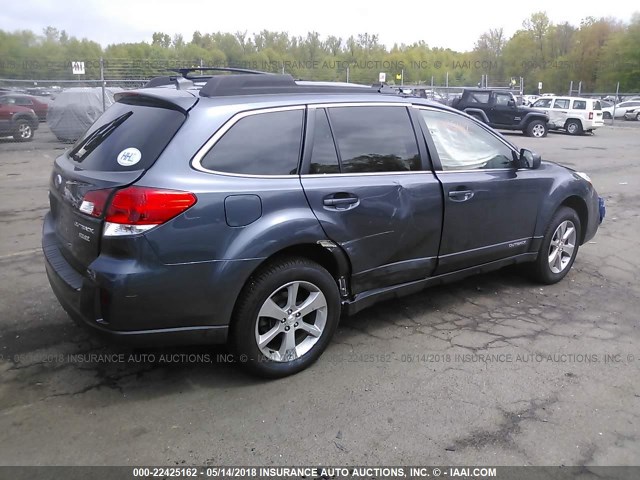 4S4BRBLC6E3307755 - 2014 SUBARU OUTBACK 2.5I LIMITED BLUE photo 4