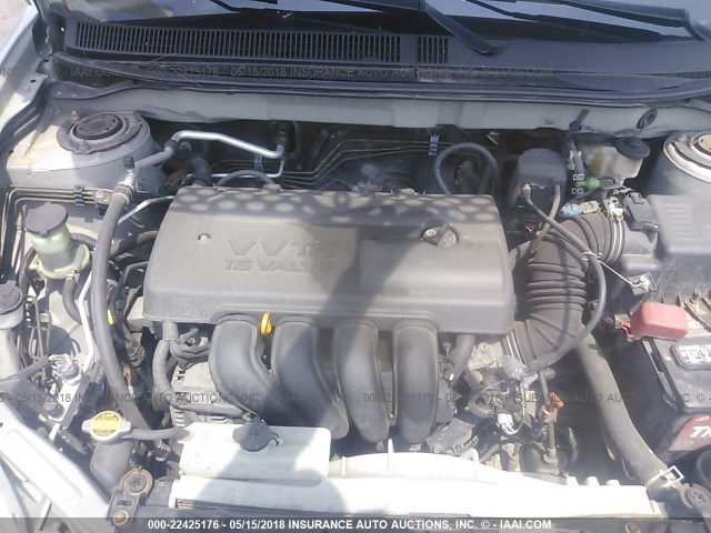 2T1LR32E14C191100 - 2004 TOYOTA COROLLA MATRIX XR SILVER photo 10