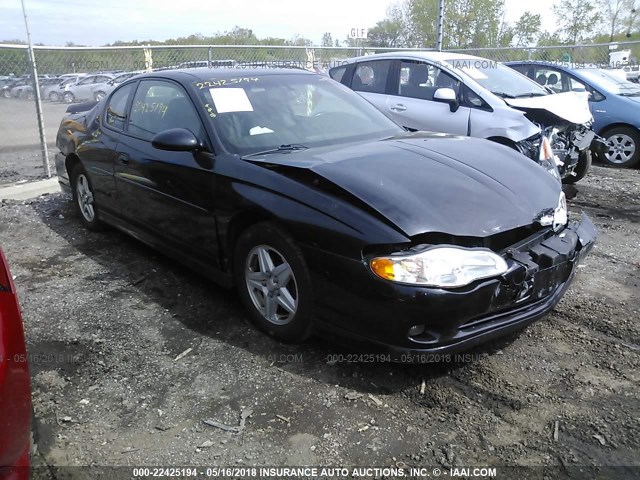 2G1WX15K229358370 - 2002 CHEVROLET MONTE CARLO SS BLACK photo 1