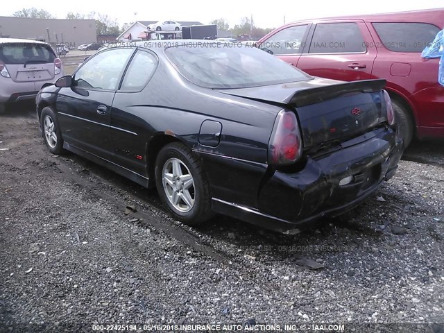 2G1WX15K229358370 - 2002 CHEVROLET MONTE CARLO SS შავი ფოტო 3
