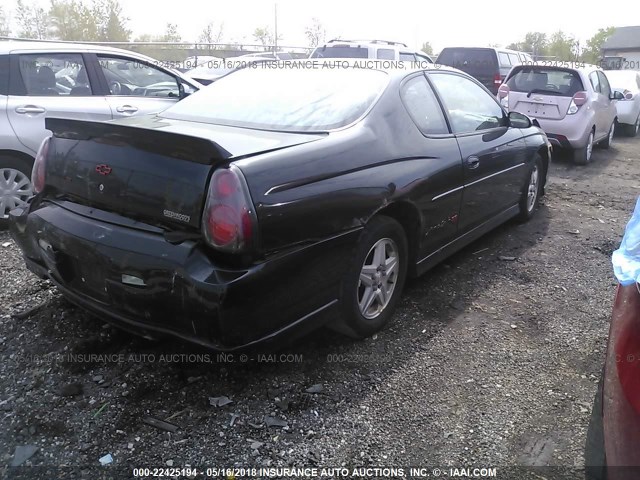 2G1WX15K229358370 - 2002 CHEVROLET MONTE CARLO SS BLACK photo 4