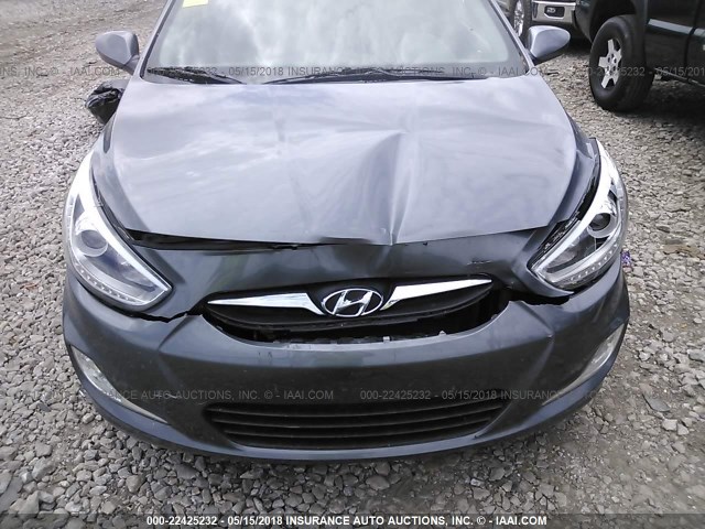 KMHCU4AEXEU748351 - 2014 HYUNDAI ACCENT GLS/SE GRAY photo 6