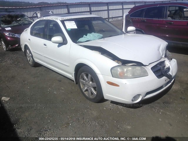 JN1DA31A43T401225 - 2003 NISSAN MAXIMA GLE/SE WHITE photo 1