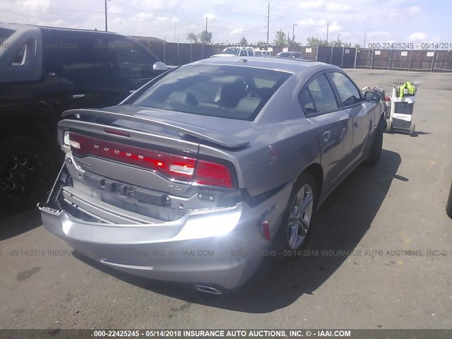 2C3CDXDT9EH354329 - 2014 DODGE CHARGER R/T SILVER photo 4