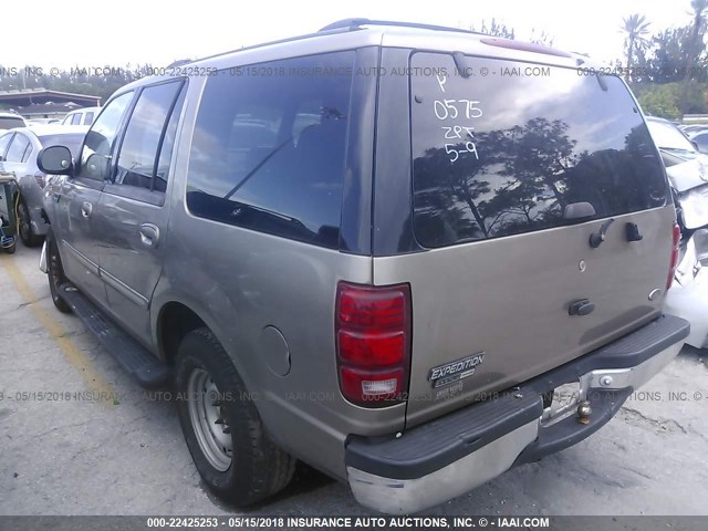 1FMRU15W12LA20575 - 2002 FORD EXPEDITION XLT 金色 照片 3