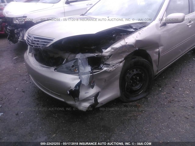 4T1BE32K15U399765 - 2005 TOYOTA CAMRY LE/XLE/SE ოქროსფერი ფოტო 6