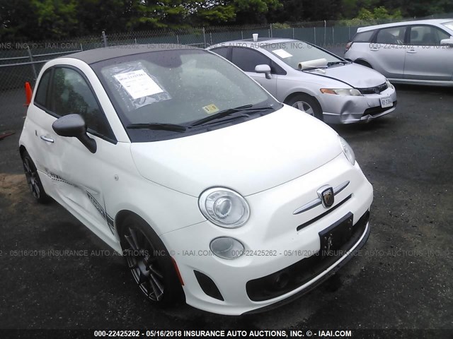 3C3CFFJH8DT743750 - 2013 FIAT 500 ABARTH WHITE photo 1