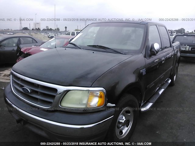 1FTRW07692KA02238 - 2002 FORD F150 SUPERCREW BLACK photo 2