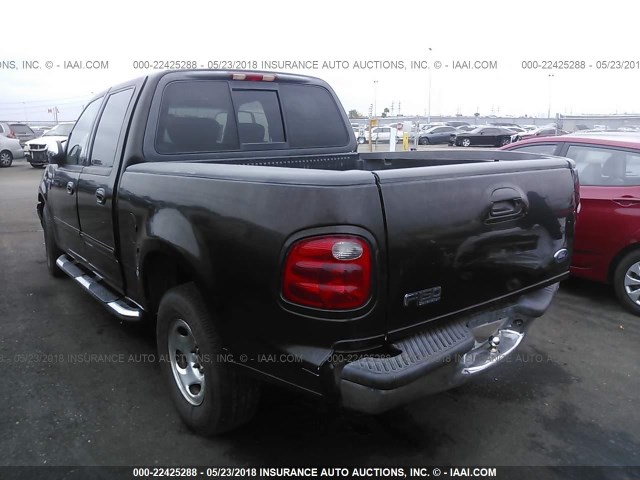 1FTRW07692KA02238 - 2002 FORD F150 SUPERCREW BLACK photo 3