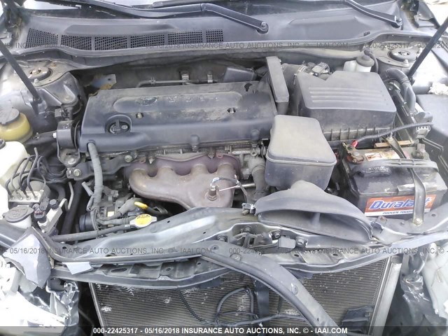 4T1BE46K08U224850 - 2008 TOYOTA CAMRY CE/LE/XLE/SE GRAY photo 10