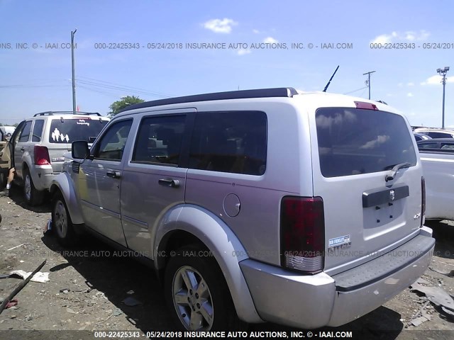 1D8GU28K48W234138 - 2008 DODGE NITRO SXT SILVER photo 3