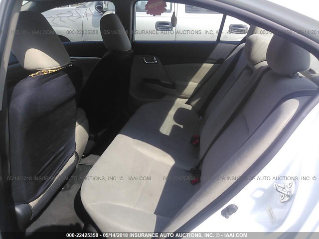 19XFB2F85DE233916 - 2013 HONDA CIVIC EX WHITE photo 8