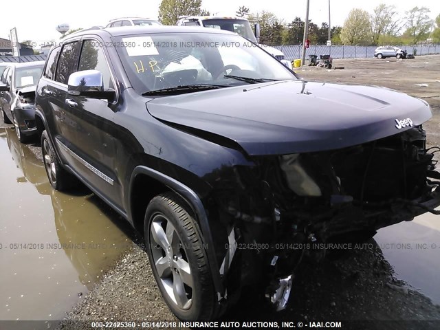 1J4RR6GG8BC654985 - 2011 JEEP GRAND CHEROKEE OVERLAND BLACK photo 1