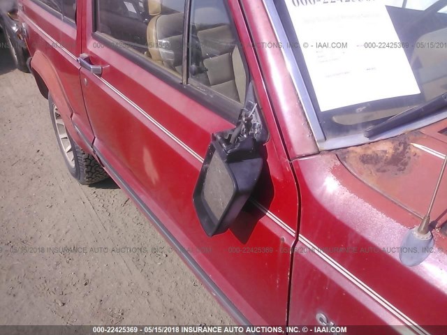 1JCML774XHT071662 - 1987 JEEP CHEROKEE LAREDO RED photo 6