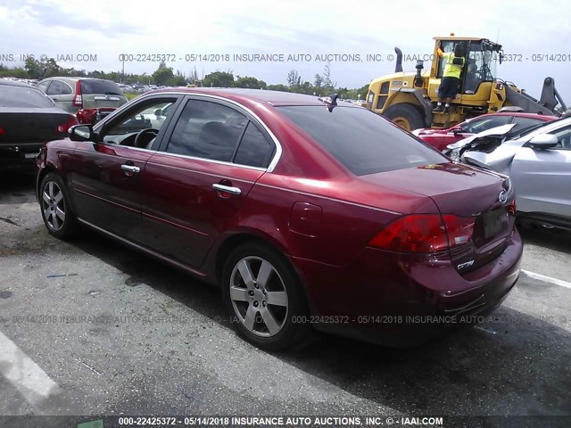 KNAGH4A89A5449343 - 2010 KIA OPTIMA EX/SX RED photo 3