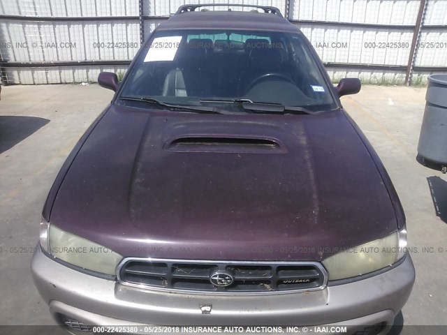 4S3BG6856X7605925 - 1999 SUBARU LEGACY OUTBACK/SSV/LIMITED/30TH MAROON photo 6