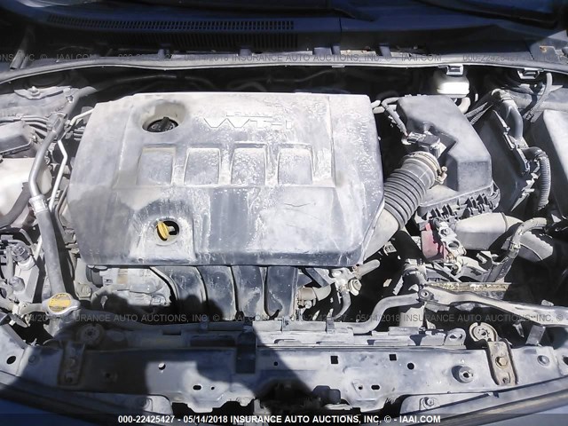 1NXBU40E19Z159871 - 2009 TOYOTA COROLLA S/LE/XLE GRAY photo 10