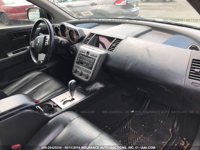 JN8AZ08WX5W442263 - 2005 NISSAN MURANO SL/SE/S GRAY photo 5