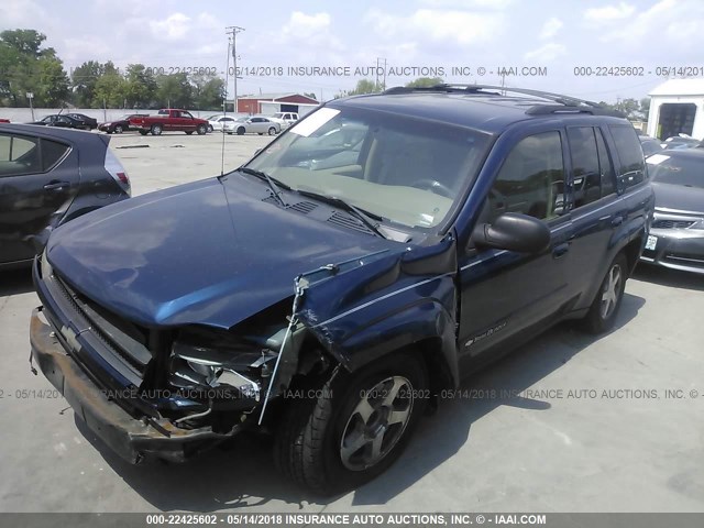 1GNDS13S642248379 - 2004 CHEVROLET TRAILBLAZER LS/LT BLUE photo 2