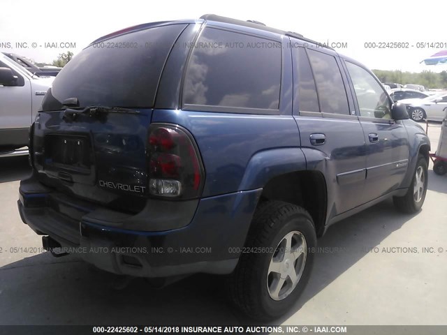 1GNDS13S642248379 - 2004 CHEVROLET TRAILBLAZER LS/LT BLUE photo 4