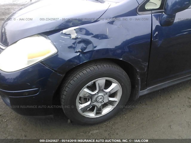 3N1BC13E57L367098 - 2007 NISSAN VERSA S/SL Dark Blue photo 6