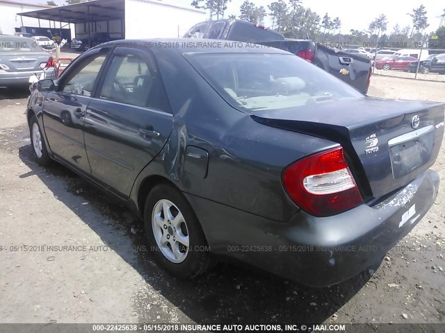 4T1BE32K23U783485 - 2003 TOYOTA CAMRY LE/XLE/SE მწვანე ფოტო 3
