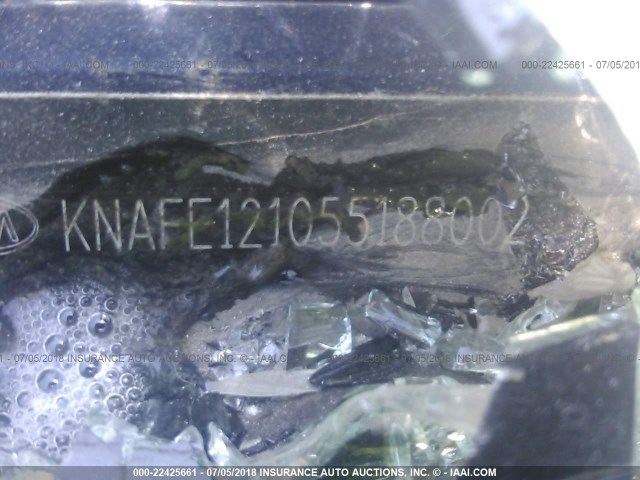 KNAFE121055188002 - 2005 KIA NEW SPECTRA LX/EX BLUE photo 9