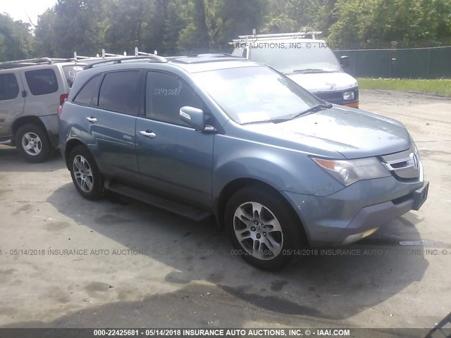 2HNYD283X7H526556 - 2007 ACURA MDX TECHNOLOGY BLUE photo 1