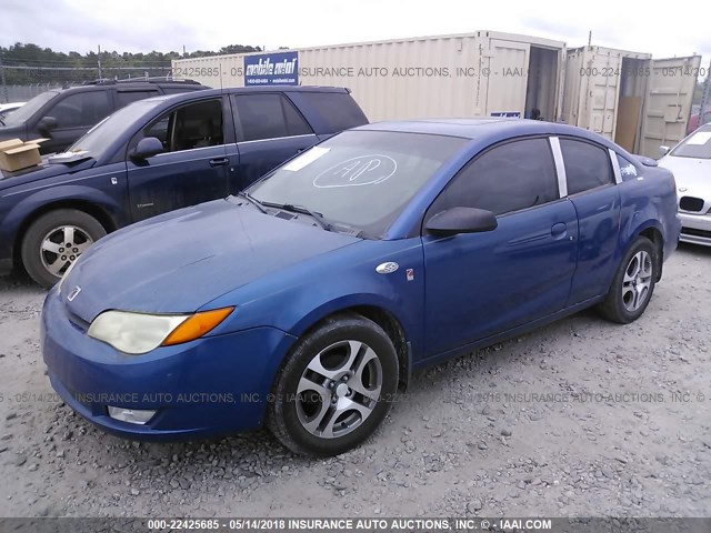 1G8AW12F45Z133481 - 2005 SATURN ION LEVEL 3 BLUE photo 2