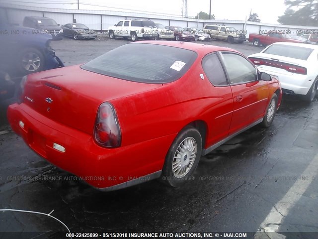 2G1WW12EXY9238441 - 2000 CHEVROLET MONTE CARLO LS წითელი ფოტო 4