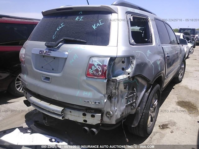 1GKEV23788J290767 - 2008 GMC ACADIA SLT-1 SILVER photo 4