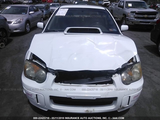 JF1GD70664L514218 - 2004 SUBARU IMPREZA WRX STI WHITE photo 6