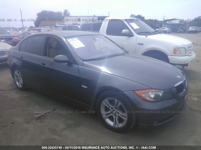 WBAVA37578NL45379 - 2008 BMW 328 I GRAY photo 1