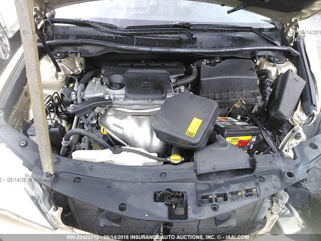4T1BF1FK6CU061383 - 2012 TOYOTA CAMRY SE/LE/XLE GOLD photo 10