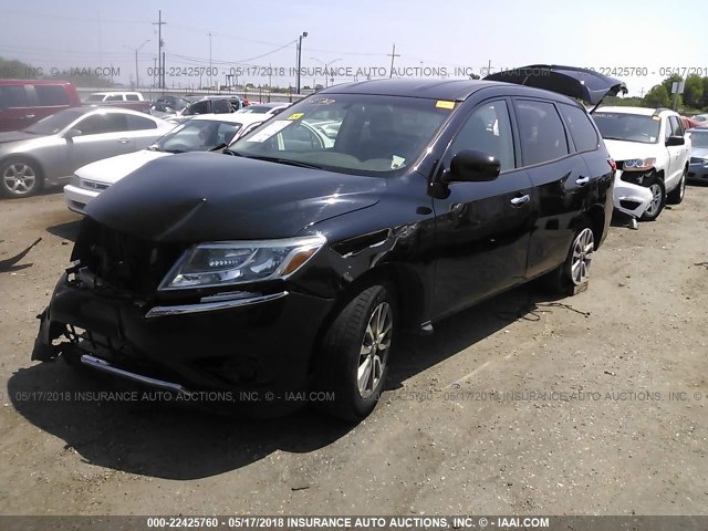 5N1AR2MN7DC633350 - 2013 NISSAN PATHFINDER S/SV/SL/PLATINUM 黑色 照片 2