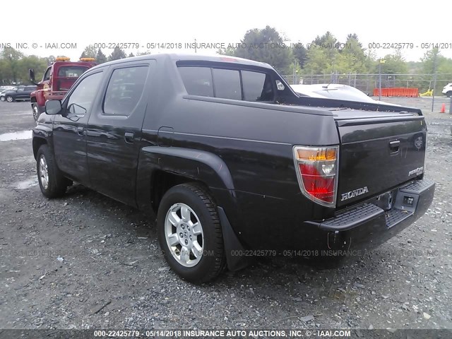 2HJYK16557H502915 - 2007 HONDA RIDGELINE RTL BLACK photo 3