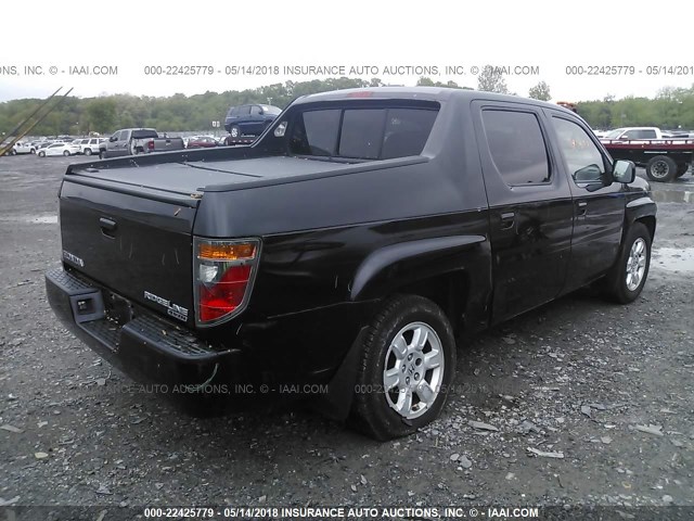 2HJYK16557H502915 - 2007 HONDA RIDGELINE RTL BLACK photo 4