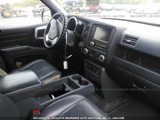 2HJYK16557H502915 - 2007 HONDA RIDGELINE RTL BLACK photo 5