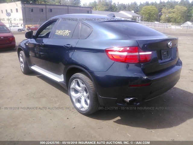 5UXFG2C59DL788482 - 2013 BMW X6 XDRIVE35I BLUE photo 3