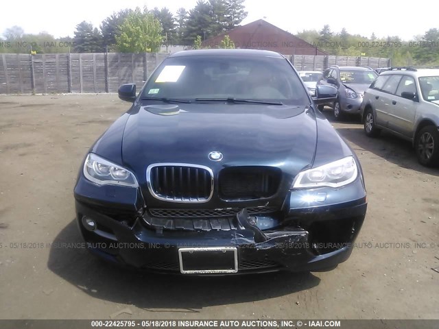 5UXFG2C59DL788482 - 2013 BMW X6 XDRIVE35I BLUE photo 6